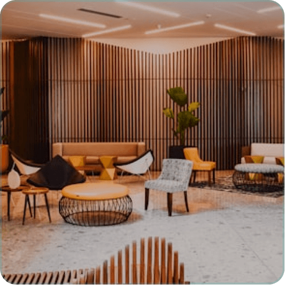 Luxury hotel lobby and lounge