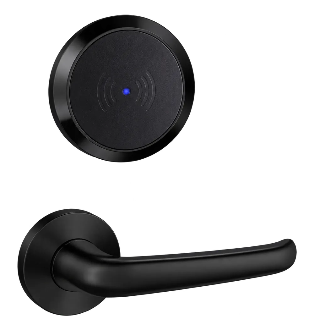 Crito Lock X4, rundes Lesefeld mit erhabenem Ring und Leuchtpunkt, mit getrennt montiertem Türgriff